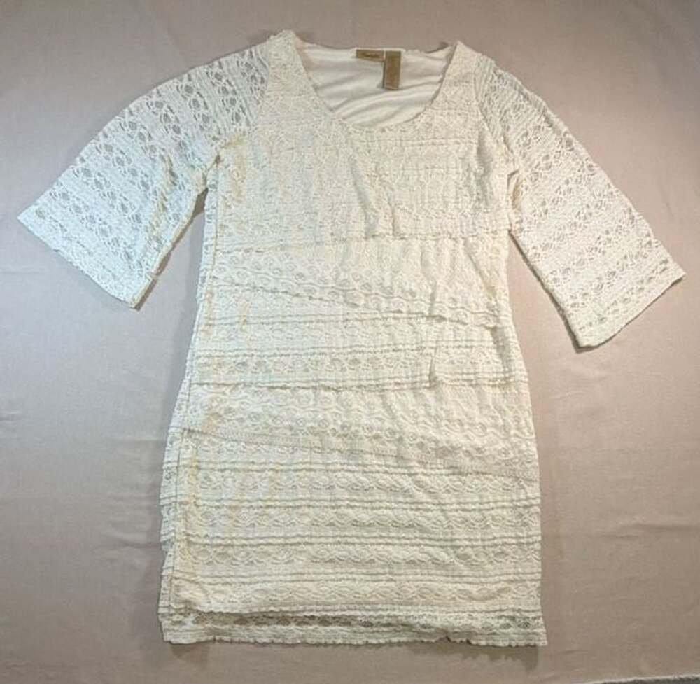 Wrangler Lace Dress Size XL Ivory Shift Mini Lined